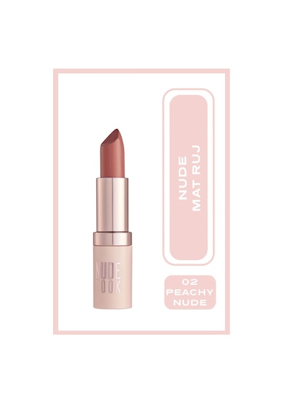 Golden Rose Nude Look Perfect Matte Lipstick Ruj 02 Peachy Nude