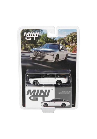 Mini Gt 1:64 Bmw İ7 Xdrivee60 Alpine White / Black Sapphire Mgt00959