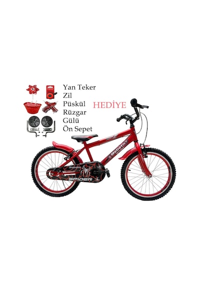 Bebeto Spider 20 Jant Lüx Çocuk Bisikleti Kırmızı 7-10 Yaş Kırmızı