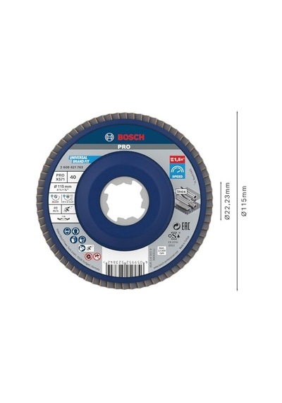 Professional Accessories 115 Mm X-lock Yelpaze Taşlama Diski Bfm Fibertragp