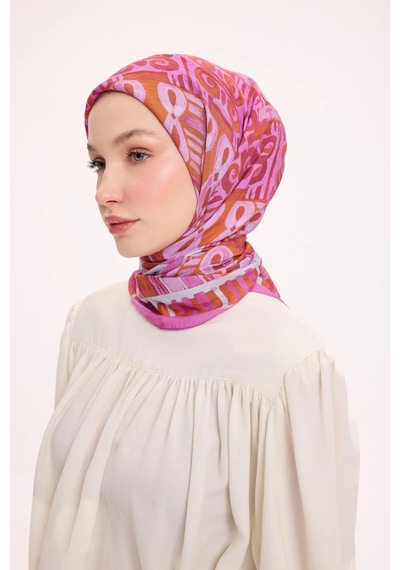 Silk Home Dört Mevsim Antik Motif Viskon Velora Eşarp 6420 Taba