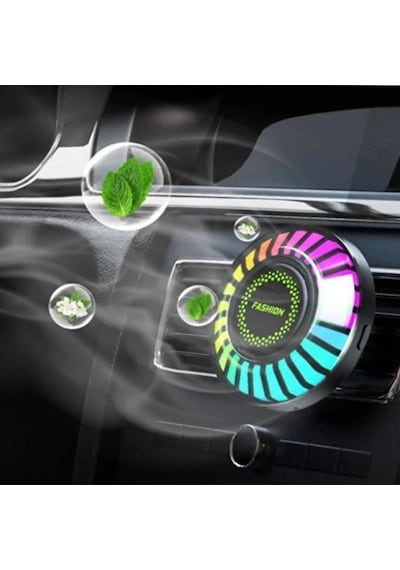 Otokoku Bluetooth Uygulama Kontrollü Havalandırma Araç İçi Koku Hazneli Rgb Sese Duyarlı Led Işık