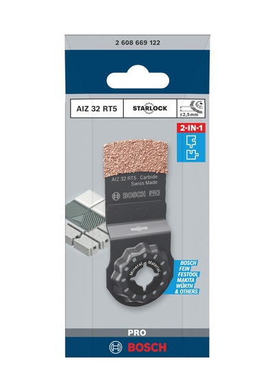 Bosch 1x Pro Aız 32 Rt5 Daldırmalı Kesim Testere Bıçağı Harç, Gözenekli Beton, Genişlik 32 Mm, Professional Aksesuar Çok Fonksiyonlu Makine
