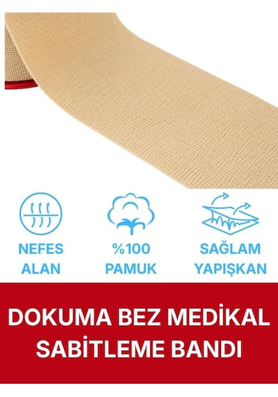 Bez Flaster 2,5 Cm X 5 M Pamuklu Medikal Sabitleme Bandı Tekli Rulo