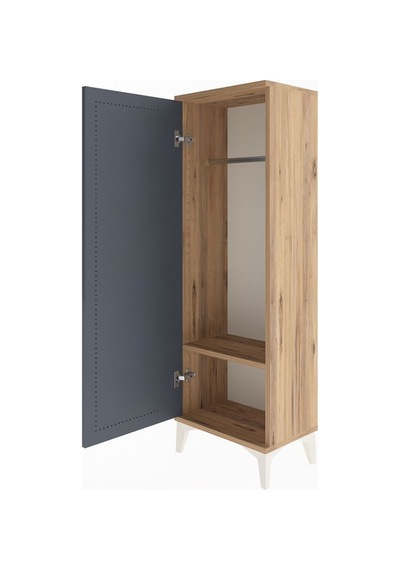 Arges Dolap Tek Raflı Tek Kapaklı Tek Askılı 44x30x134 Çam-an... Çam