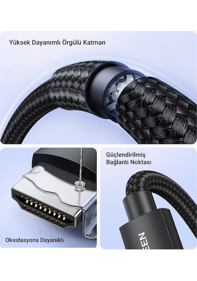 Ugreen 8k Hdmı Görüntü Aktarma Kablosu, 5 Metre, 40182