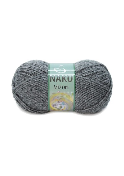Tedar 5 Adet Vizon Premium Akrilik El Örgü İpi Yünü Renk No:193 Loş Gri Najmaddin (No:1) 8.5Cm X 10.5 Cm