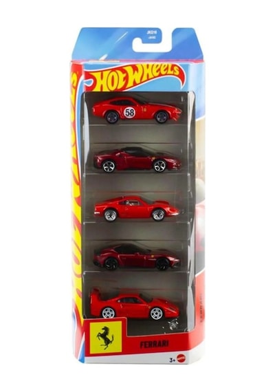 Hot Wheels 5'li Araba Seti - Ferrari Jln12 Çok Renkli