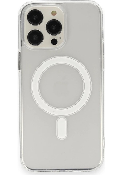 Newface Apple, Uyumlu iPhone 14 Pro Kılıf Matte Şeffaf Magneticsafe Glblseme - 50 - Şeffaf