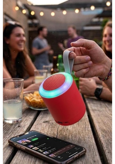 Özel Seri Teknik Ürün Cep Aksesuarı Küçük Alet Bluetooth Hoparlör D24 Kırmızı