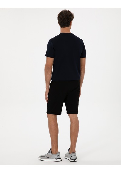 Pierre Cardin Siyah Regular Fit Örme Şort 50310567-vr046