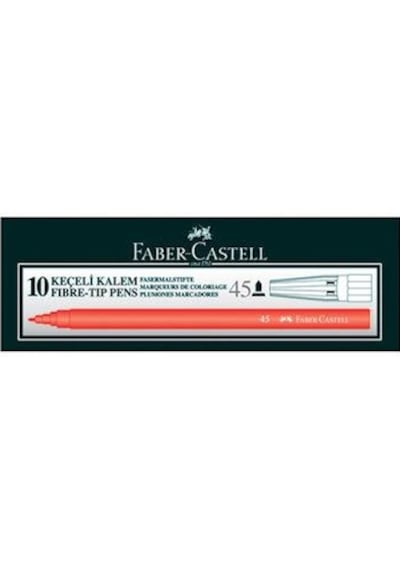 Faber-Castell Keçeli Kalem 10'lu Kırmızı