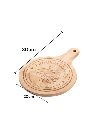 Bambu Kesim Tahtası Peynir Sunum, Servis Tabak 30cm Bmb32 Çok Renkli