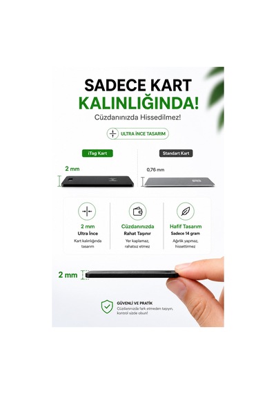 Aircard Find My Destekli Kartlık Takip Cihazı İphone Ve Android Uyumlu Kablosuz Şarj Akıllı Gps Siyah