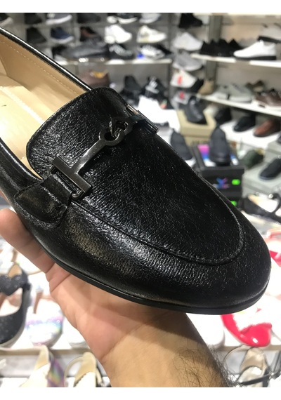 Babet Ayakkabı Düz Taban Siyah