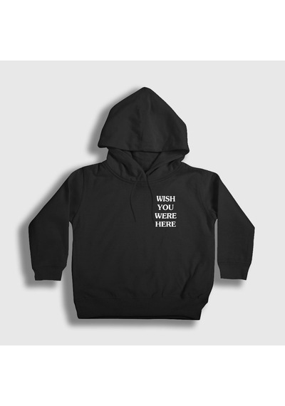 Presmono Unisex Çocuk Wish Astroworld Travis Scott Kapüşonlu Sweatshirt Siyah