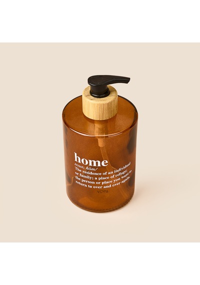 Cam Sıvı Sabunluk - Amber / Siyah - 450 Ml Çok Renkli
