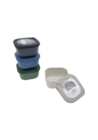 Softchef 00682 Line 1100ml Renkli Plastik Saklama Kabı Vakum Kapaklı- 24'li Paket Diğer