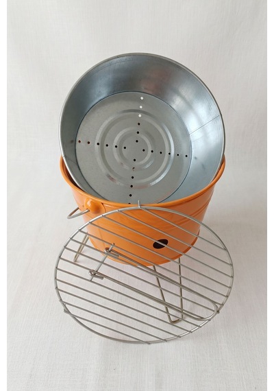 Küçük Katlanabilir Metal Piknik Izgara Mangal Barbekü Turuncu