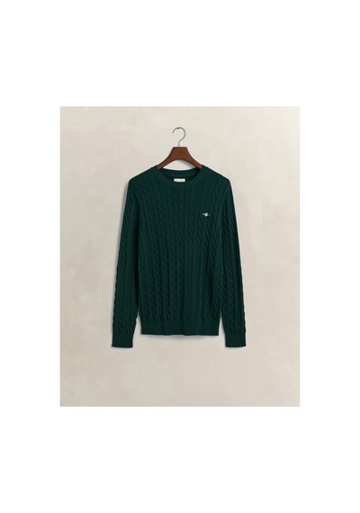 Gant Erkek Yeşil Regular Fit Bisiklet Yaka Kazak-24765 374-yeşil