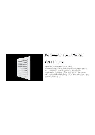 45 45 Plastik Menfez