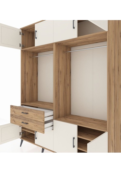 Hyperion Gardrop 7 Raflı 2 Çekmeceli 2 Askılı 176x44x221 Çam-aytaşı/çam Aytaşı/çam Hyperion Gardrop 7 Raflı 2 Çekmeceli 2 Askılı 176x44x221 Çam-aytaşı/çam Aytaşı/çam