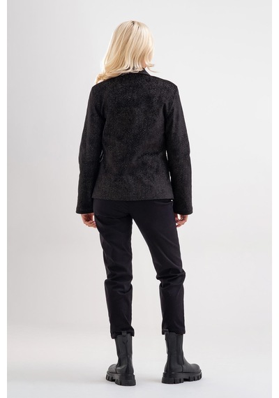 Bold & Young Kadın Baskılı Kadife Blazer Ceket Likralı Pamuklu Kumaş, Astarlı, Çift Cepli Kadife Desenli Siyah Bold & Young Kadın Baskılı Kadife Blazer Ceket Likralı Pamuklu Kumaş, Astarlı, Çift Cepli Kadife Desenli Siyah