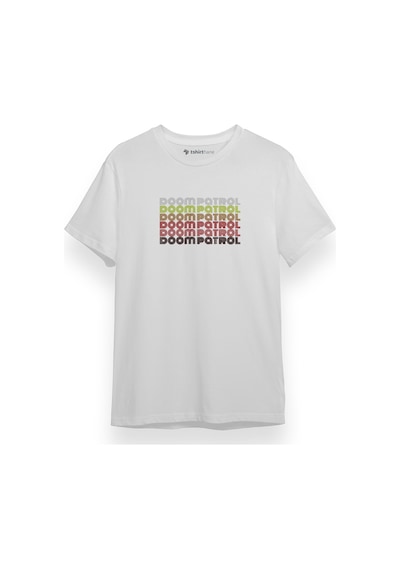 Doom Patrol Rainbow Beyaz Kısa Kol Erkek Tshirt 001