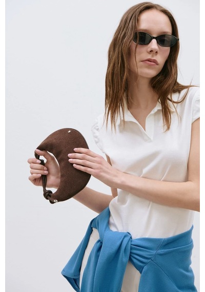 Suud Collection Ekru Joan Fit Polo Yaka Tişört
