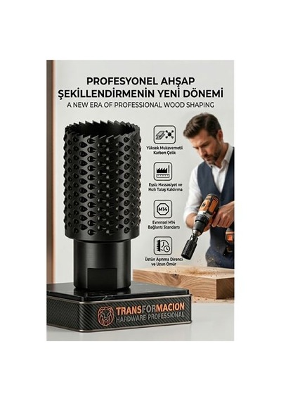 Zenvac M14 29 Mm Panç Törpü Agresif Ahşap Oyma Freze Avuç Taşlama Uyumlu Şekillendirici 723040 Zenvac29