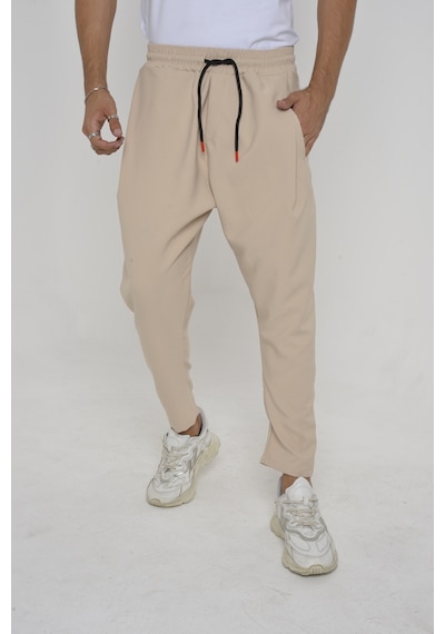 Baykim Sports Wears Unisex Modern Şalvar Pantolon Krem