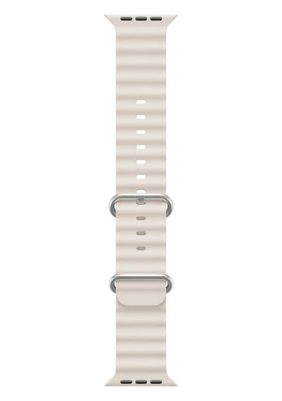 Apple Uyumlu  Watch 1 2 3 4 5 6 7 8 Se Ultra 38/40/41mm Ocean Loop Tokalı Kayış Kordon - Bej Krem