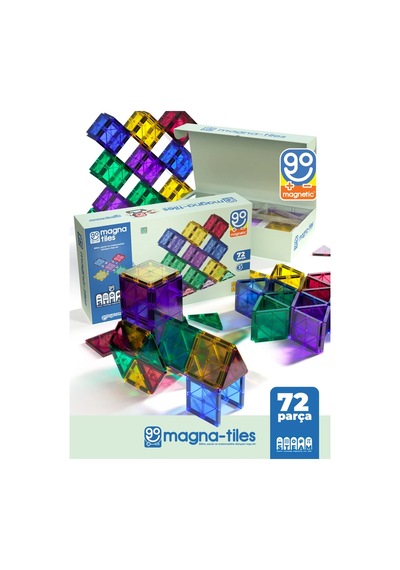 Go Magnetic Series 72 Parça Manyetik Yapı Blokları Original - Mıknatıslı Manyetik Bloklar