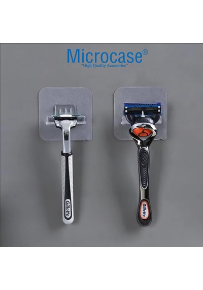 Microcase Güçlü Yapışkanlı Tıraş Bıçağı Tutucu Askılığı -al4940 2 Adet Şeffaf