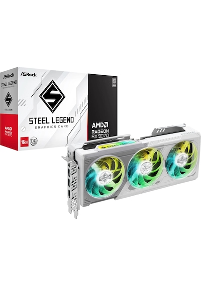 Asrock Amd Radeon Rx 9070 Steel Legend 16gb Oc 16gb Ekran Kartı -