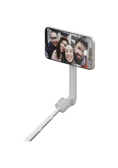 Snapstand Selfie Manyetik Selfie Çubuğu Ve Tripod Kompakt, Katlanabilir Ve Uzatılabilir, Eğim Kafası Ve Manyetik Bluetooth Uzaktan Kumandalı Taş Rengi