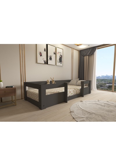 Herseycik Ninnimo Montessori 90X190 Yatak Uyumlu Karyola M4-4 Antrasit