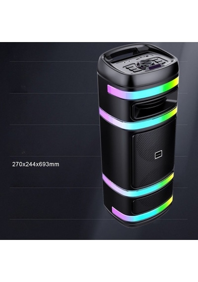 River World Hoparlör Mikrofonlu Kablosuz Party Box Speaker