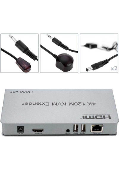 Expotech Ex-hdmı120kwm Hdmı Ve Usb Verisini Cat6 Kablo Üzerinden Taşıyan Extender 120 Metre