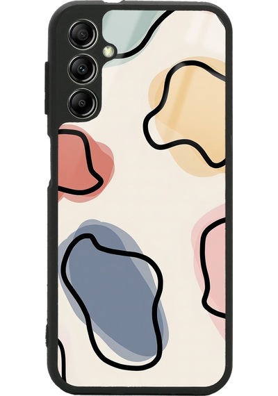 A04s Uyumlu Nude Milky Tasarımlı Glossy Telefon Kılıfı Siyah