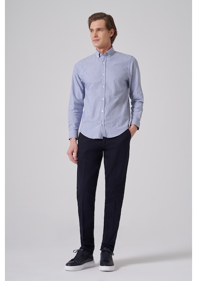 Morven Erkek Lacivert Pamuk Trend Çizgili Dynamic Fit Düğmeli Yaka Gömlek 26ms004028200 Lacivert Morven Erkek Lacivert Pamuk Trend Çizgili Dynamic Fit Düğmeli Yaka Gömlek 26ms004028200 Lacivert