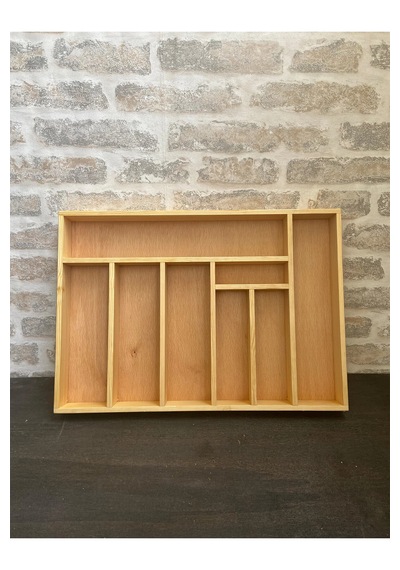50x35 Cm Ayfiwood Ahşap Kaşıklık Çekmece İçi Yemek Takımı Ve Servis Gereçleri Düzenleyici Organizer