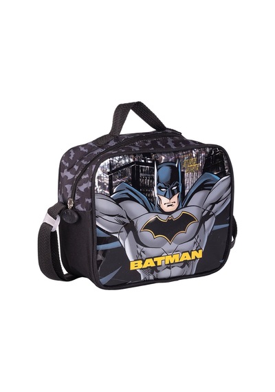 Batman Desenli Beslenme Çantası Ve Kalem Çantası Siyah