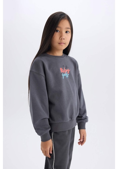 DeFacto Kız Çocuk Disney Mickey Mouse &Friends Oversize Geniş Kalıp Kapüşonlu Sırt Baskılı Sweatshirt D4378A824WNAR148 Antrasit DeFacto Kız Çocuk Disney Mickey Mouse &Friends Oversize Geniş Kalıp Kapüşonlu Sırt Baskılı Sweatshirt D4378A824WNAR148 Antrasit