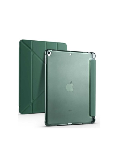 Apple Uyumlu iPad 10.5 Inc 7. Nesil Kılıf Kalemlikli Premium Standlı Katlanabilir Kılıf Trifolding Kılıf