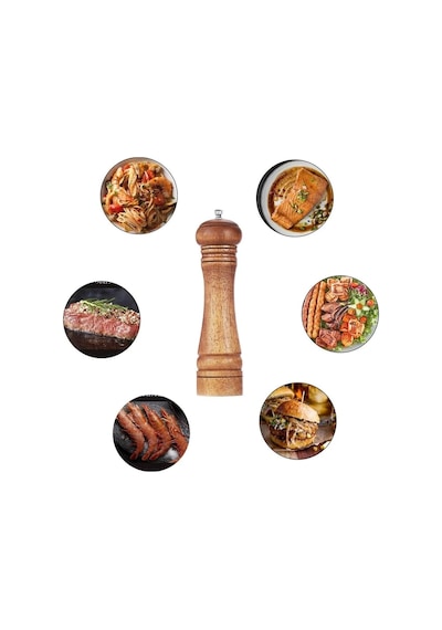 Ebulduk Ahşap Baharat Tuz Değirmeni 22 Cm Kahverengi Diğer
