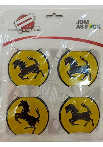 Jant Göbeği Arma Ferrari Tofaş Alüminyum Yapıştırma Logo 60 Mm