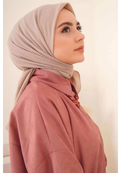 Melodi Scarf Kadın Tesettür Mio Caz Eşarp Hijab Sütlü Kahve Sütlü Kahve