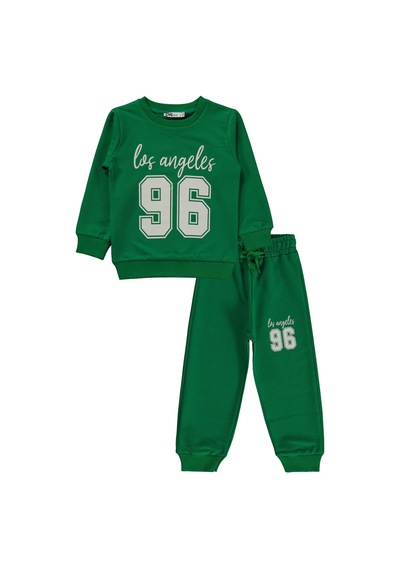 Civil Boys Los Angeles 96 Baskılı 2-5 Yaş Eşofman Takımı - Yeşil