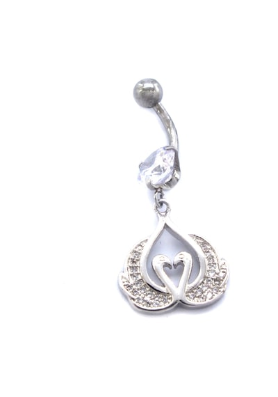 Ferizz 316l Çelik Zirkon Taşlı Kuğu Piercing Prc-122